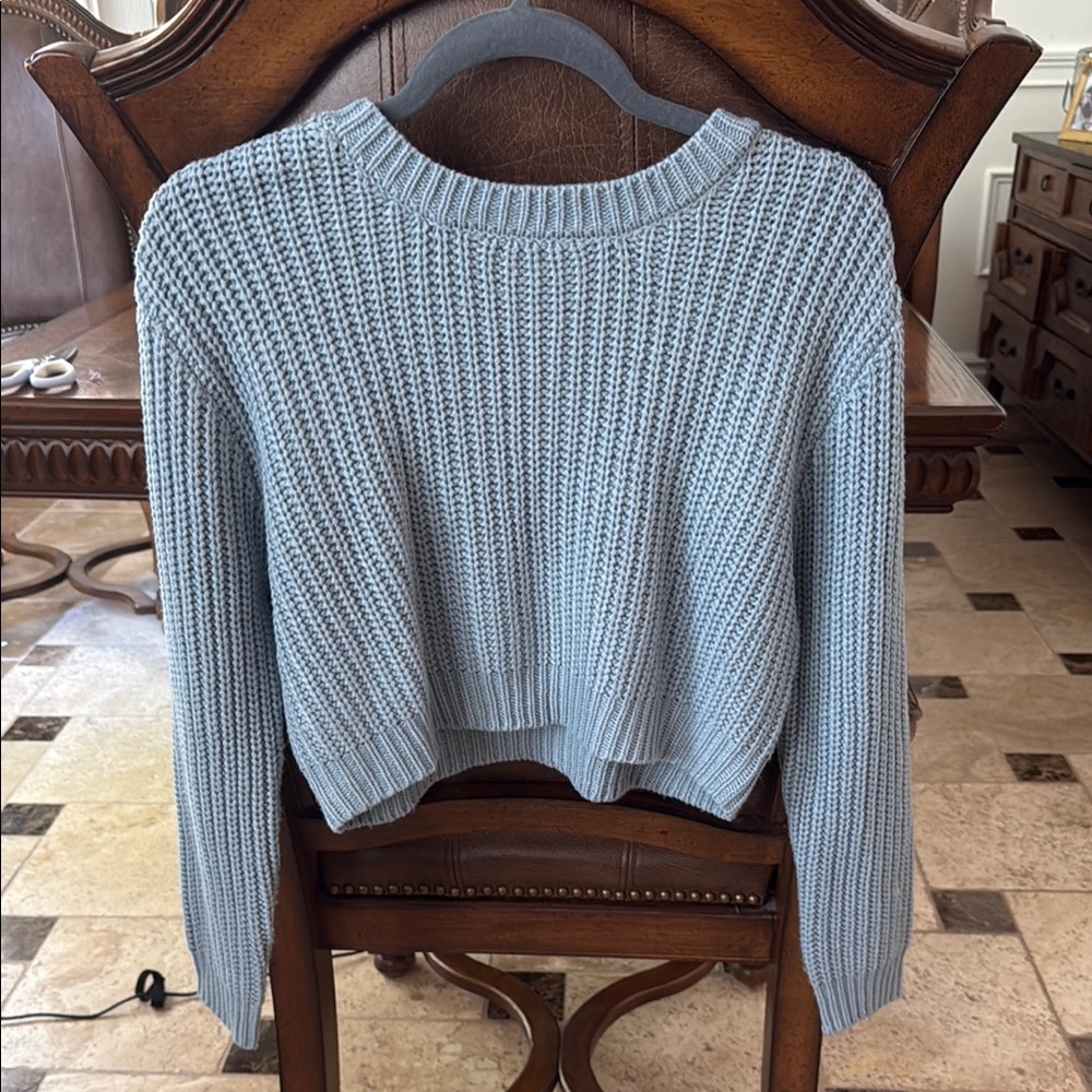 Cozy Blue Knit Sweater